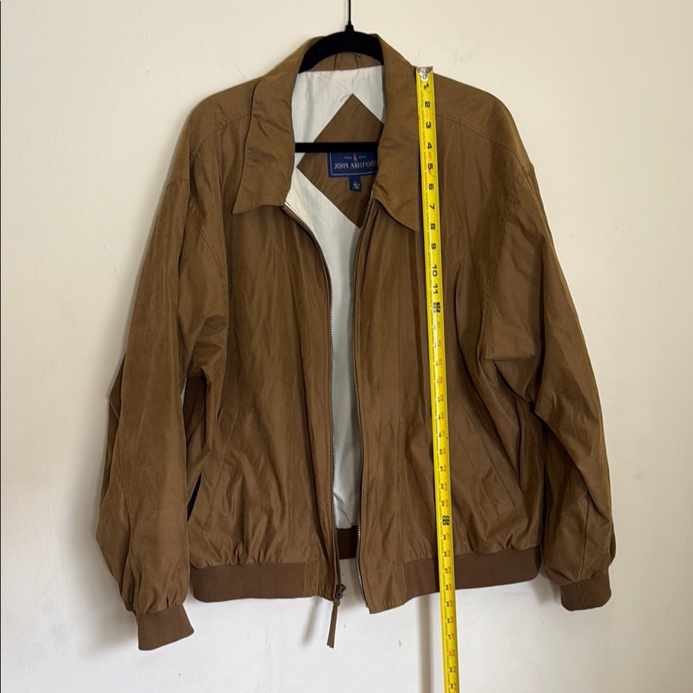 John Ashford Brown Lightweight Windbreaker Jacket Casual Versatility